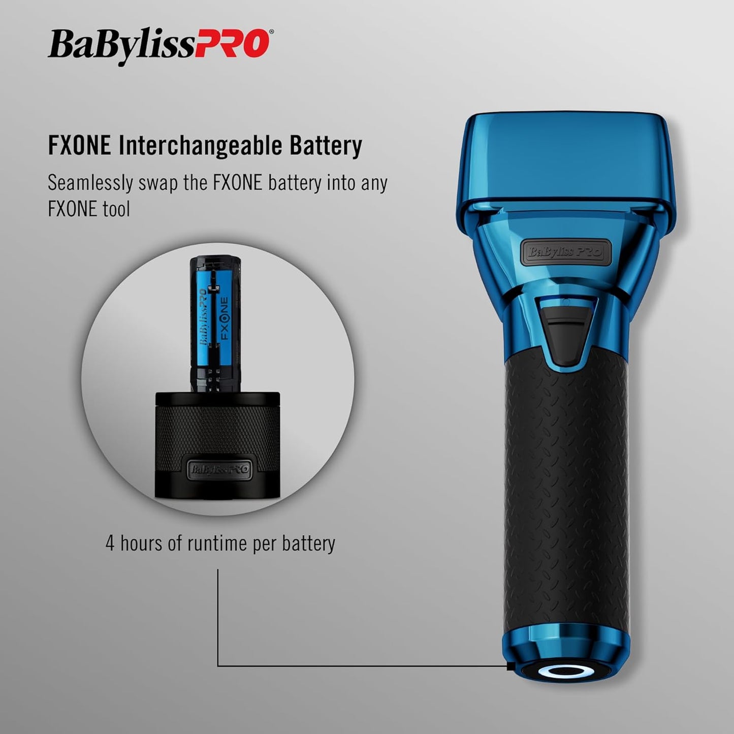 BabylissPro FXOne BlueFX Cordless Double Foil Shaver