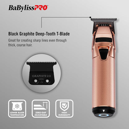 BaBylissPRO FXONE Cordless Trimmer Rose Gold FX799RG