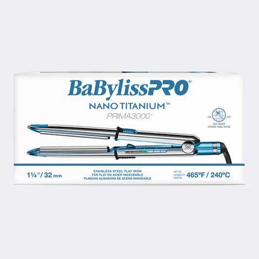 BaBylissPRO Nano Titanium Prima3000 Ionic Hair Straightener BNT3000TUC