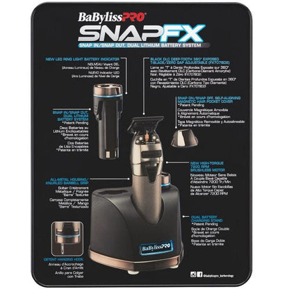 BaBylissPRO SnapFX Trimmer with Snap In/Out Dual Lithium Battery System